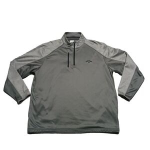 Callaway Men's Size XL Gray Quarter Zip Sun Protection Long Sleeve Pullover Golf